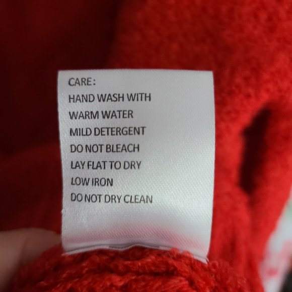 Grace & Lace Red Cotton Blend Knit Belle Sleeve Sweater Size S/M - Picture 13 of 14